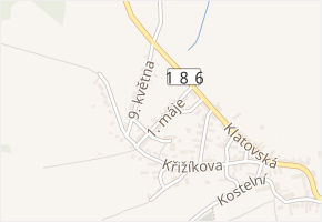 1. máje v obci Plánice - mapa ulice