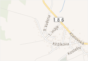 9. května v obci Plánice - mapa ulice
