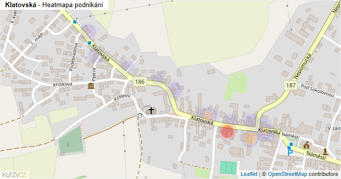 Klatovská - mapa podnikání