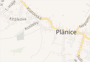 Kostelní v obci Plánice - mapa ulice
