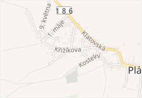 Křižíkova v obci Plánice - mapa ulice