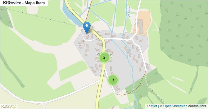 Křížovice - mapa firem