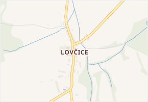 Lovčice v obci Plánice - mapa části obce