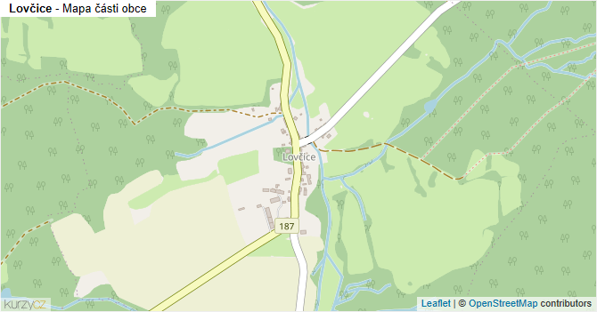Lovčice - mapa části obce