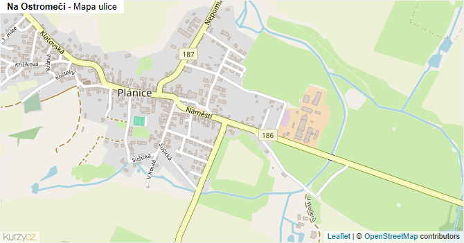 Na Ostromeči - mapa ulice