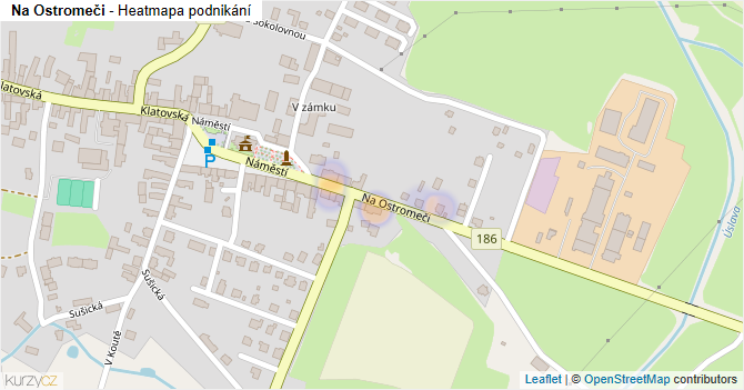 Na Ostromeči - mapa podnikání