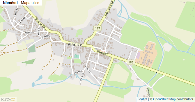 Náměstí - mapa ulice