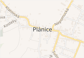 Plánice v obci Plánice - mapa části obce