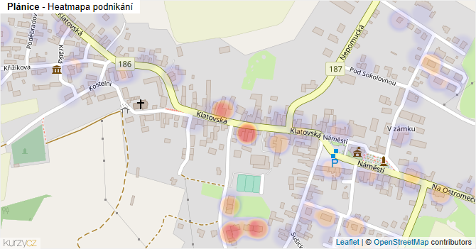 Plánice - mapa podnikání