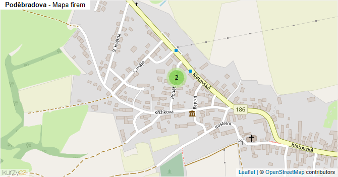 Poděbradova - mapa firem