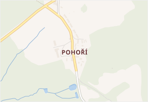 Pohoří v obci Plánice - mapa části obce