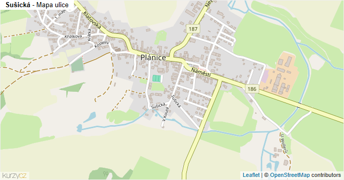Sušická - mapa ulice