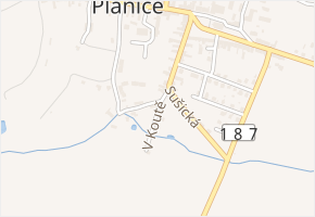 V Koutě v obci Plánice - mapa ulice