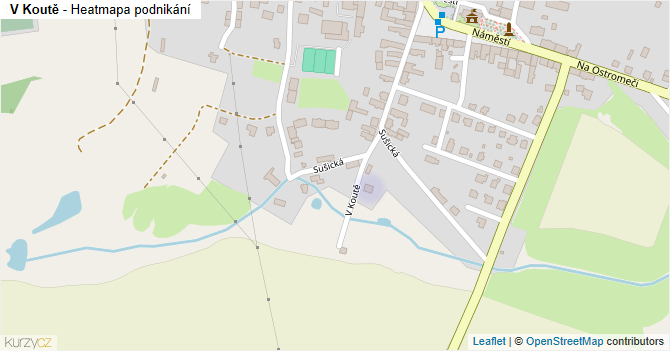 V Koutě - mapa podnikání