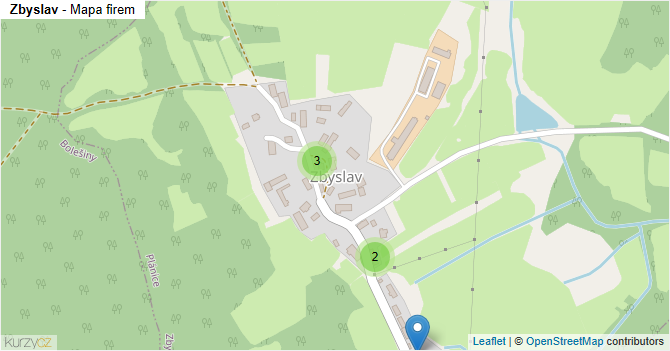 Zbyslav - mapa firem
