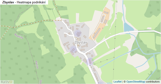 Zbyslav - mapa podnikání