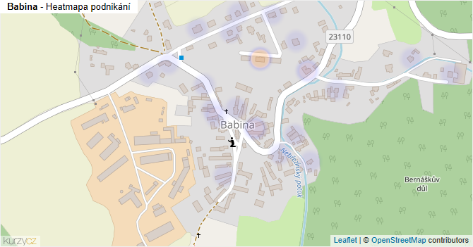 Babina - mapa podnikání