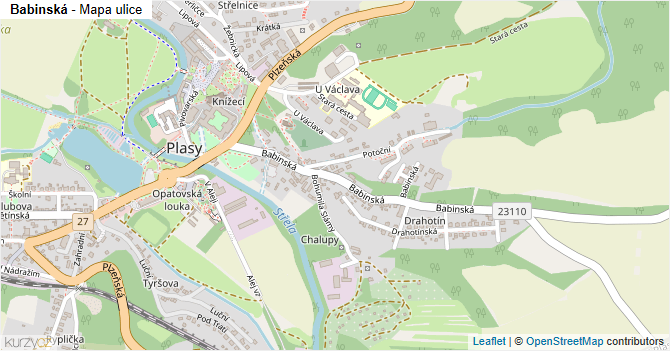 Babinská - mapa ulice