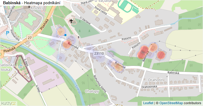 Babinská - mapa podnikání