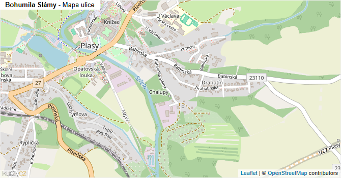 Bohumila Slámy - mapa ulice