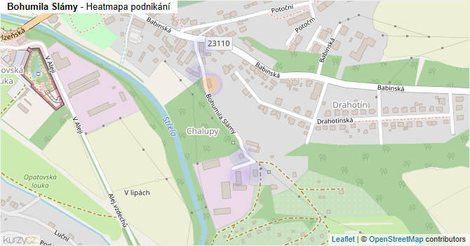 Bohumila Slámy - mapa podnikání