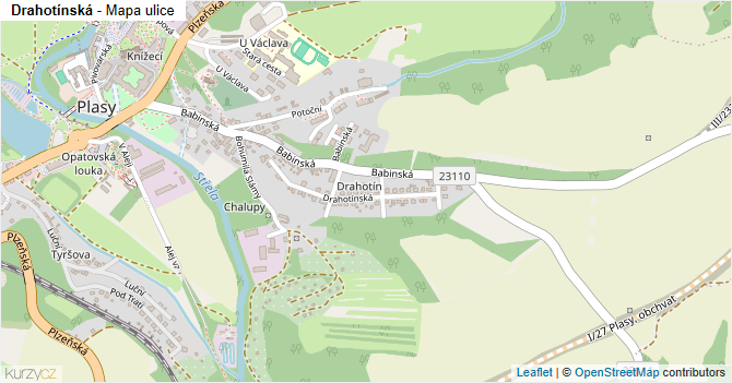 Drahotínská - mapa ulice