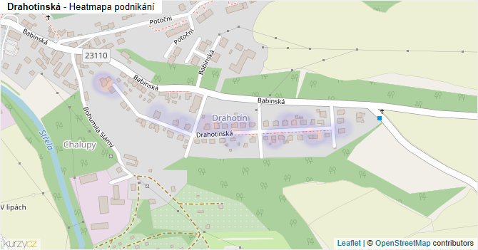 Drahotínská - mapa podnikání