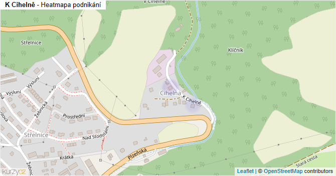 K Cihelně - mapa podnikání