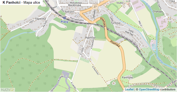 K Panholci - mapa ulice