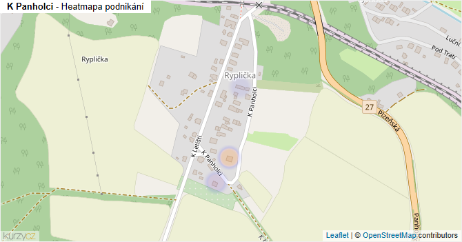 K Panholci - mapa podnikání