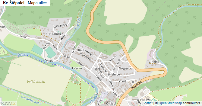 Ke Štěpnici - mapa ulice