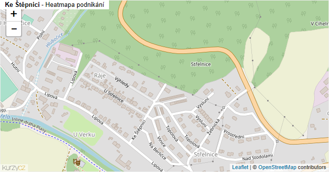 Ke Štěpnici - mapa podnikání