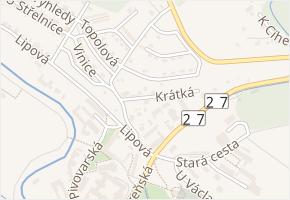 Krátká v obci Plasy - mapa ulice