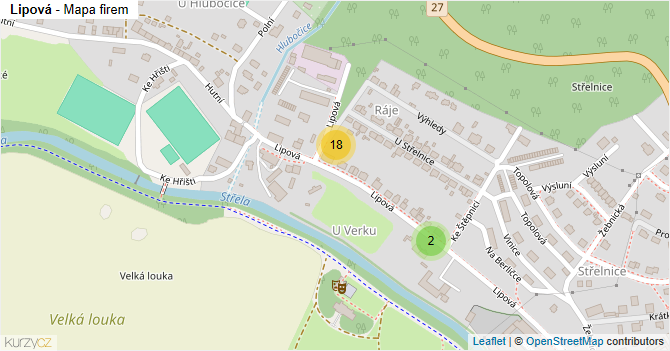 Lipová - mapa firem