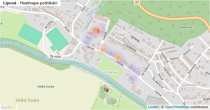Lipová - mapa podnikání