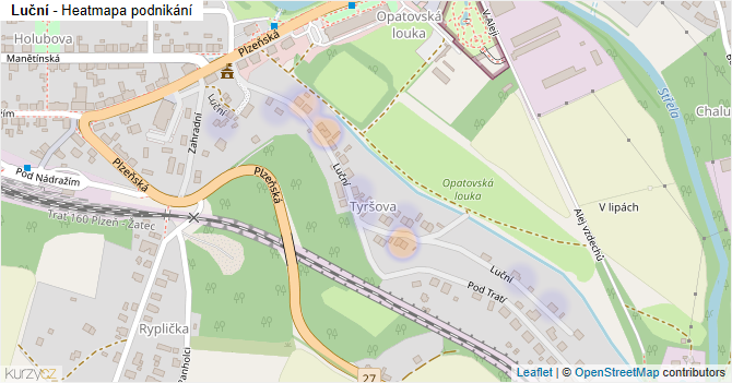 Luční - mapa podnikání