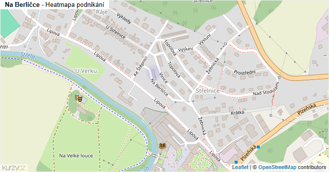 Na Berličce - mapa podnikání