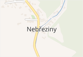 Nebřeziny v obci Plasy - mapa části obce