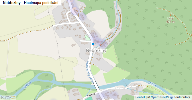 Nebřeziny - mapa podnikání