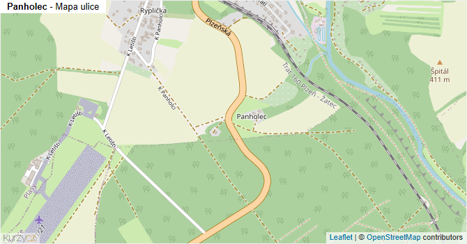 Panholec - mapa ulice