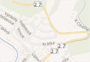 Prostřední v obci Plasy - mapa ulice