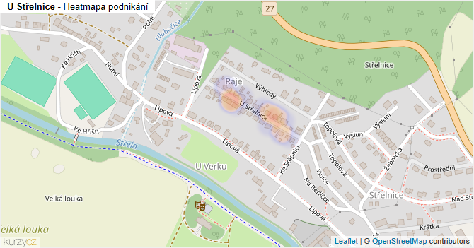 U Střelnice - mapa podnikání