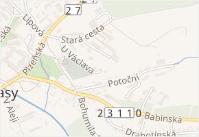 U Václava v obci Plasy - mapa ulice