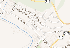 Vinice v obci Plasy - mapa ulice