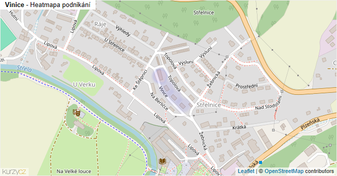Vinice - mapa podnikání