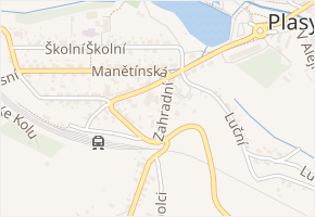 Zahradní v obci Plasy - mapa ulice