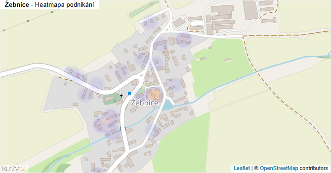 Žebnice - mapa podnikání