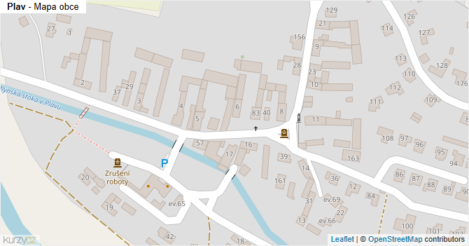 Plav - mapa obce
