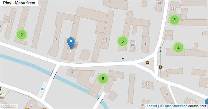 Plav - mapa firem