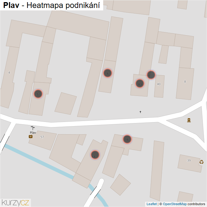 Mapa Plav - Firmy v obci.
